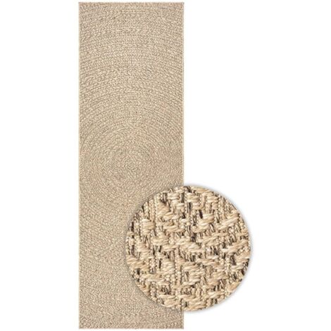 Tapis de sol，Tapis ZIZUR 80x200 cm aspect de jute intérieur et extérieur CFW908690