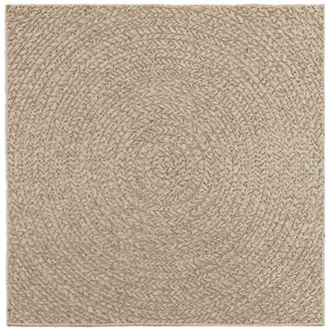 Tapis de sol,Tapis ZIZUR beige 120x120 cm aspect de jute intérieur extérieur CFW648871