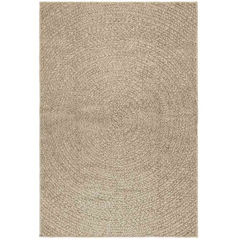 Tapis de sol，Tapis ZIZUR beige 120x170 cm aspect de jute intérieur extérieur CFW289939