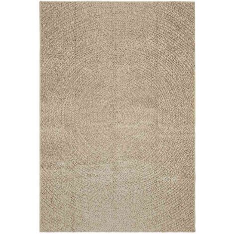Tapis de sol，Tapis ZIZUR beige 140x200 cm aspect de jute intérieur extérieur CFW771289
