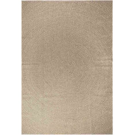 Tapis de sol,Tapis ZIZUR beige 200x290 cm aspect de jute intérieur extérieur CFW132858