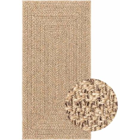 Tapis de sol，Tapis ZIZUR beige 60x110 cm aspect de jute intérieur extérieur CFW446651