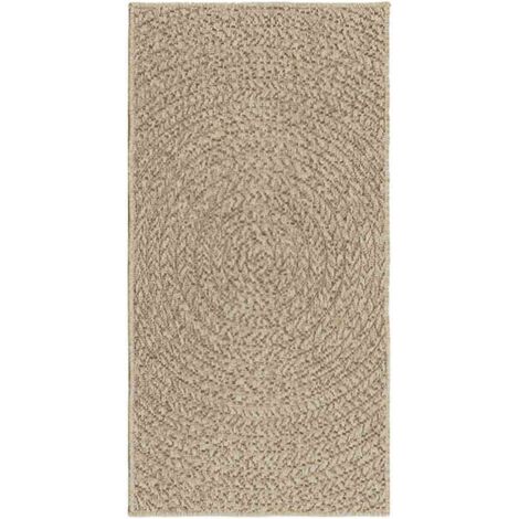 Tapis de sol，Tapis ZIZUR beige 60x110 cm aspect de jute intérieur extérieur CFW926596
