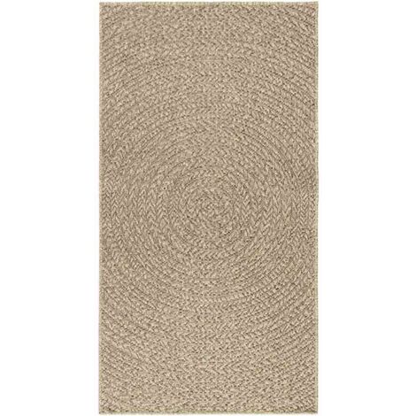 Tapis de sol,Tapis ZIZUR beige 80x150 cm aspect de jute intérieur extérieur CFW571363