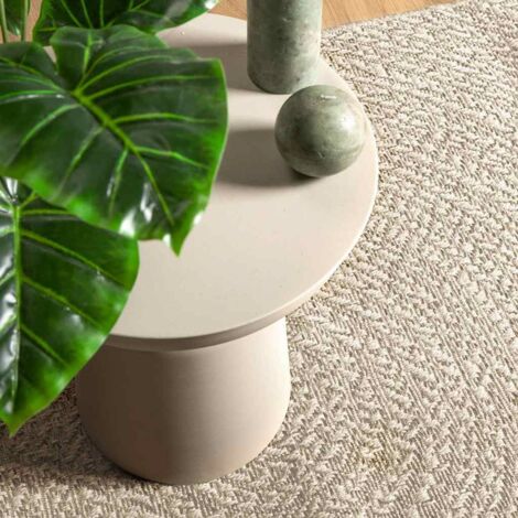 Tapis de sol，Tapis ZIZUR crème 160x230 cm aspect de jute intérieur extérieur CFW496274
