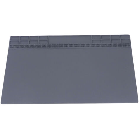Tapis de Soudure Anti-Dérapant en Silicone avec Zones de Rangement pour Réparation de Téléphone et Tablette