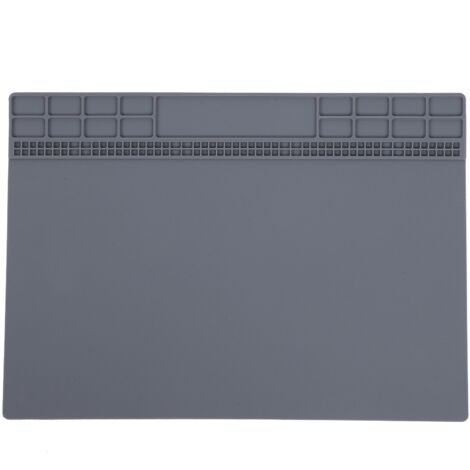 Tapis de Soudure Silicone 350x250x4mm Anti-Chaleur pour Station de Soudage Électronique