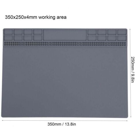 Tapis De Soudure Silicone Résistant À La Chaleur 350x250x4mm Pour Électronique Outils