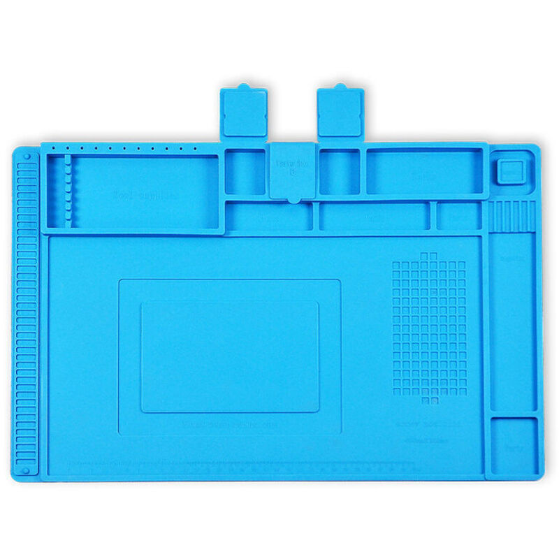 Linghhang - Tapis de soudure, tapis de travail en silicone résistant à la chaleur 500℃, tampon de réparation électronique magnétique polyvalent pour