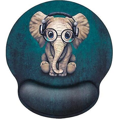 tapis De Souris Ergonomique Avec Repose-poignet En Gel - Soulage La Douleur-motif Mignon Vert - Avec Couteurs-base En Caoutchouc Antidrapant-convi