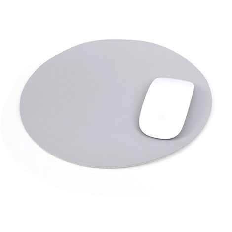 Tapis de souris, petit tapis de souris rond texturé, bordure cousue, tapis de souris en caoutchouc imperméable！