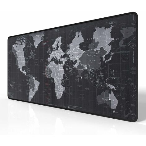 Tapis de souris，Tapis de Souris de Jeu étendu 800x300 mm,Tapis de Souris de Carte du Monde HD,avec Base antidérapante,Tapis imperméable et Pliable,Tapis de Bureau adapté aux Joueurs,,Yeurié