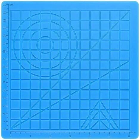 Tapis de stylo 3D en silicone avec 2 capuchons de doigts, résistant à la chaleur, pliable, bleu
