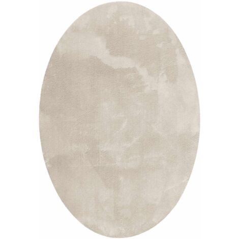 Tapis de surface ovale HUARTE Beige 120 x 170 cm 100% Polyester