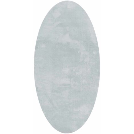 Tapis de surface ovale HUARTE Gris 100 x 200 cm 100% Polyester