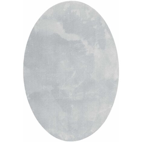 Tapis de surface ovale HUARTE Gris 120 x 170 cm 100% Polyester