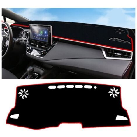 Tapis de tableau de bord intérieur rouge, protection solaire pour Toyota Corolla 2019 2020 Black