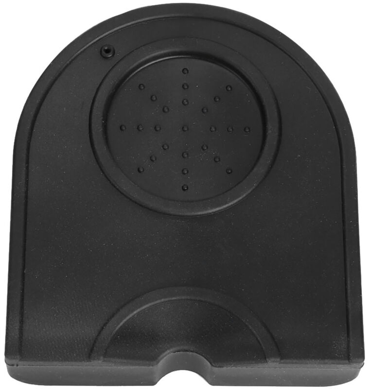 Tapis de tampon en Silicone pour support de doseur de café antidérapant épais multifonction noir (noir)