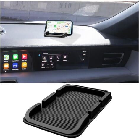 Tapis De Téléphone Antidérapant, Plateau De Tableau De Bord De Téléphone De Voiture, Tapis Antidérapant pour Tableau De Bord, Organiseur Multifonction 3 en 1 pour Tableau De Voiture Imperméable