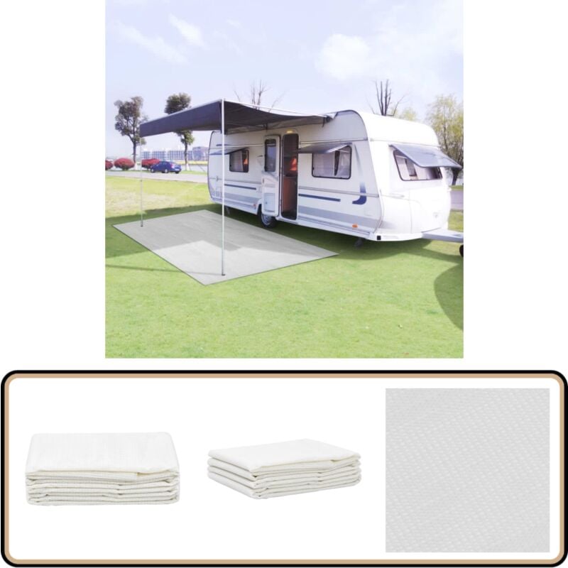 Vidaxl - Tapis de tente 200x500 cm Blanc - Tapette De Tente - Tapis De Camping - Tapis Extérieur - Tapis Imperméable - Tapis Respirant