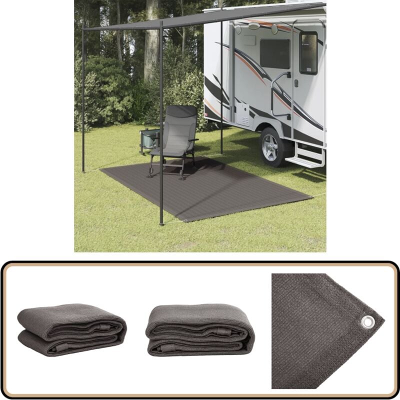 Vidaxl - Tapis de tente 250 x 200 cm Anthracite - Tapiss De Tente - Tapis De Camping - Tapis Extérieur - Tapis Imperméable - Tapis Respirant
