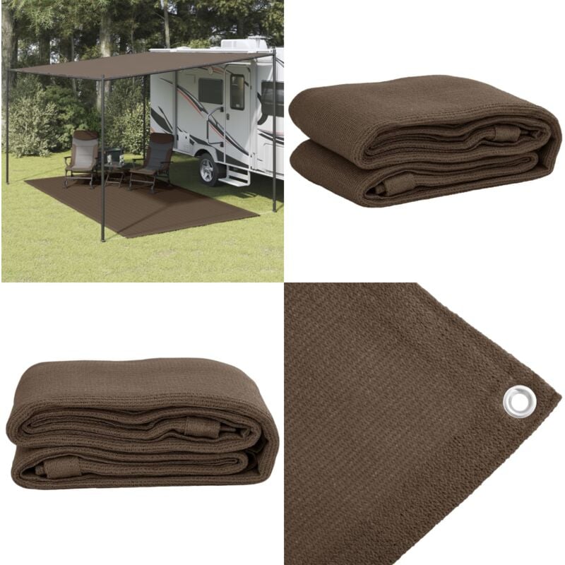 Vidaxl - Tapis de tente 250x400 cm Marron - Tapiss De Tente - Tapis De Camping - Tapis Extérieur - Matelas De Sol - Accessoires De Tente - Home &