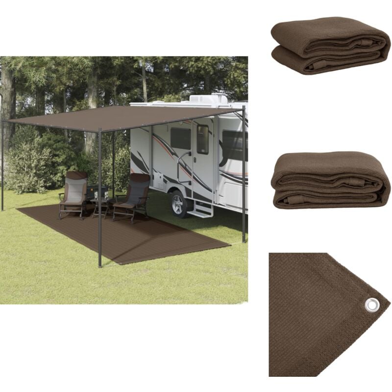 Vidaxl - Tapis de tente 250x600 cm Marron - Tapís De Tente - Tapis De Camping - Tapis Extérieur - Tapis Résistant à L'eau - Tapis Respirant