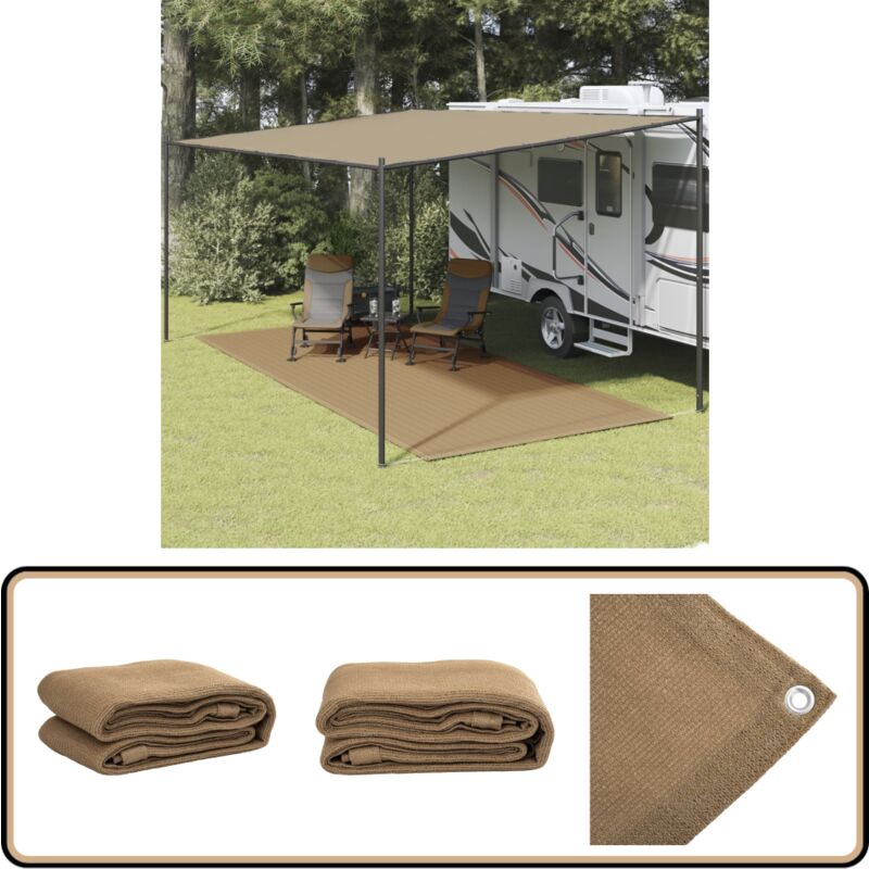 Vidaxl - Tapis de tente 250x600 cm Taupe - Tapís De Tente - Tapis De Camping - Tapis Extérieur - Tapis Résistant à L'eau - Tapis Respirant