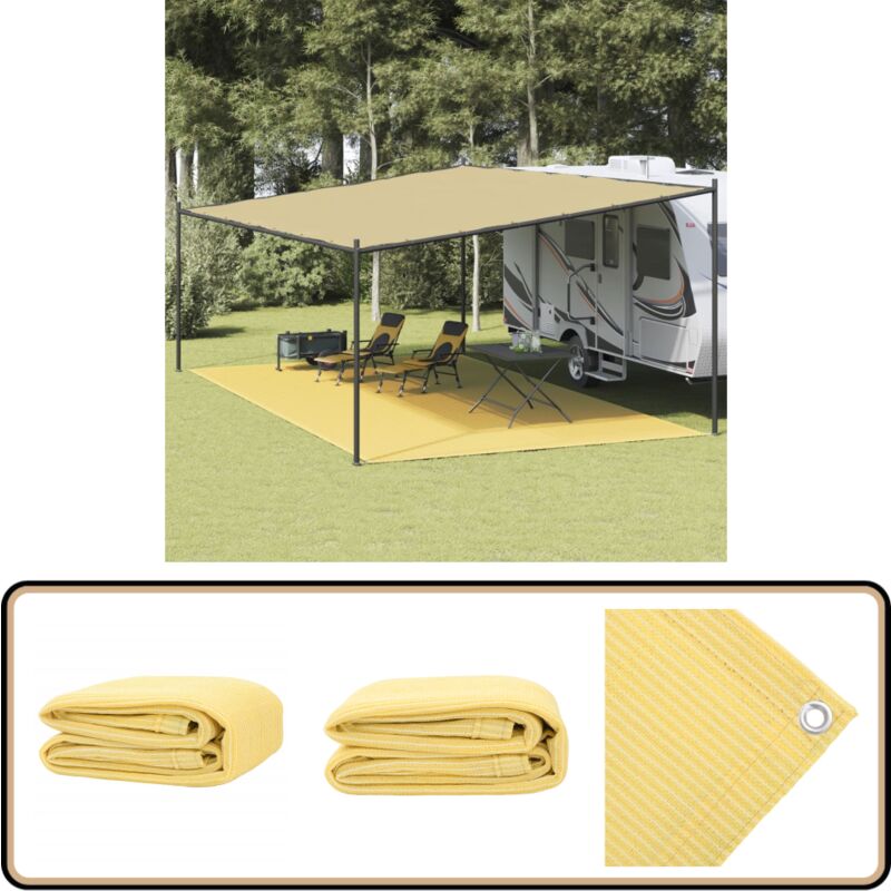 Tapis de tente 400x700 cm Beige - Tapiss De Tente - Tapis De Camping - Tapis Extérieur - Tapis Résistant Aux Intempéries - Tapis Imperméable