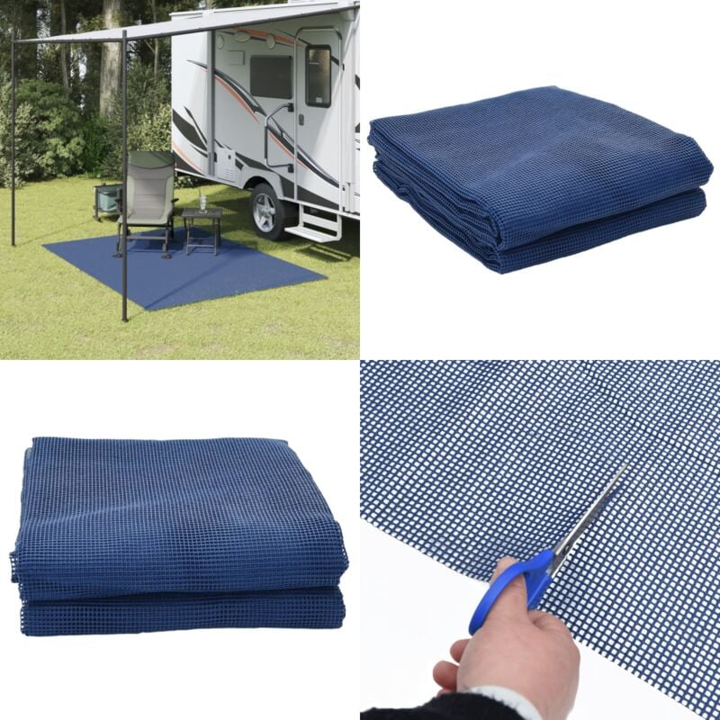 Tapis de tente bleu 2,5x2 m - Tappeto De Tente - Tapis De Camping - Tapis De Sol - Tapis D'extérieur - Protection De Sol - Home & Living