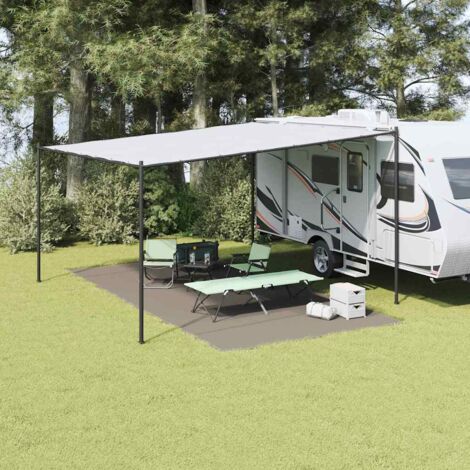 Tapis de tente-Tapis de camping Gris clair 600 × 300 cm Polyéthylène