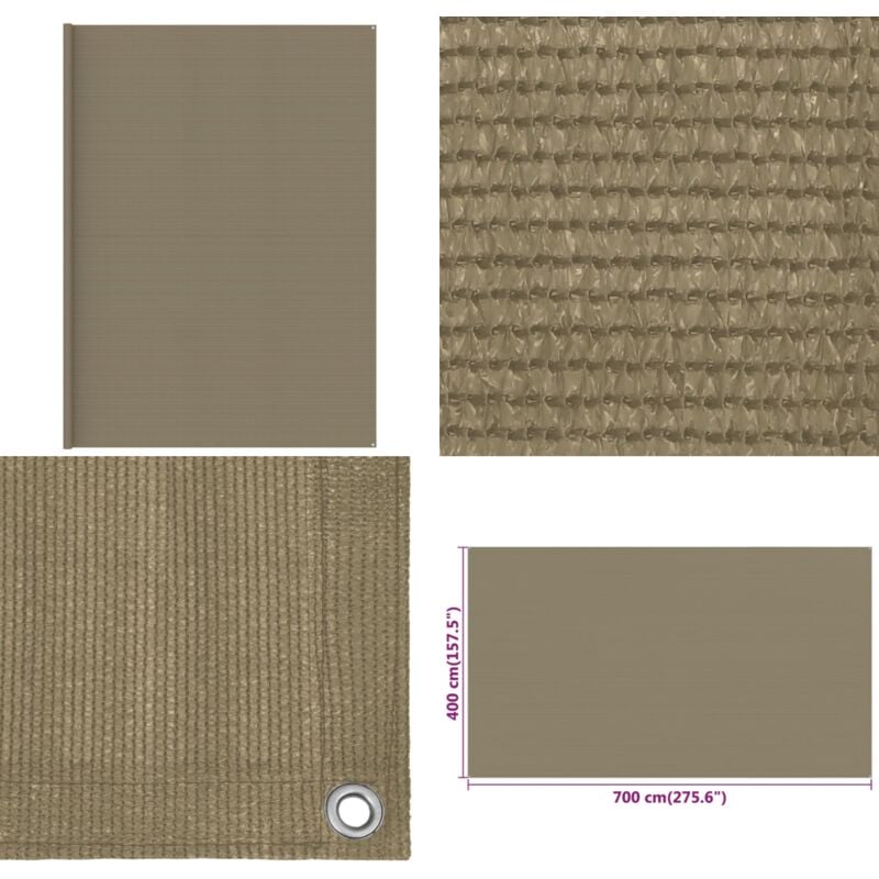 Tapis de tente Taupe 400x700 cm pehd - tapis de tente - tapis - Home & Living