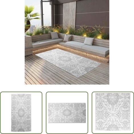 Tapis de terrasse -  Tapis d'extérieur ARAKIL Gris clair 160x230 cm PP