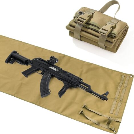 Tapis de Tir Pliable avec Rembourrage pour Chasse et Stand de Tir (Kaki)