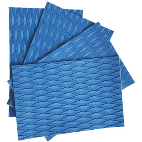 Tapis de traction antidérapant EVA découpoable : surf, skimboard, skate, bateau, kayak, chariot golf, wakesurf – bleu