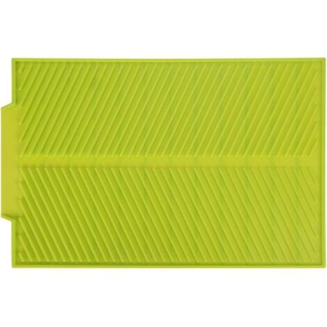 Tapis de vidange Planche à égoutter universelle Plats de séchage Tapis de séchage enroulable antidérapant Plateau en silicone résistant à la chaleur et antidérapant (vert)