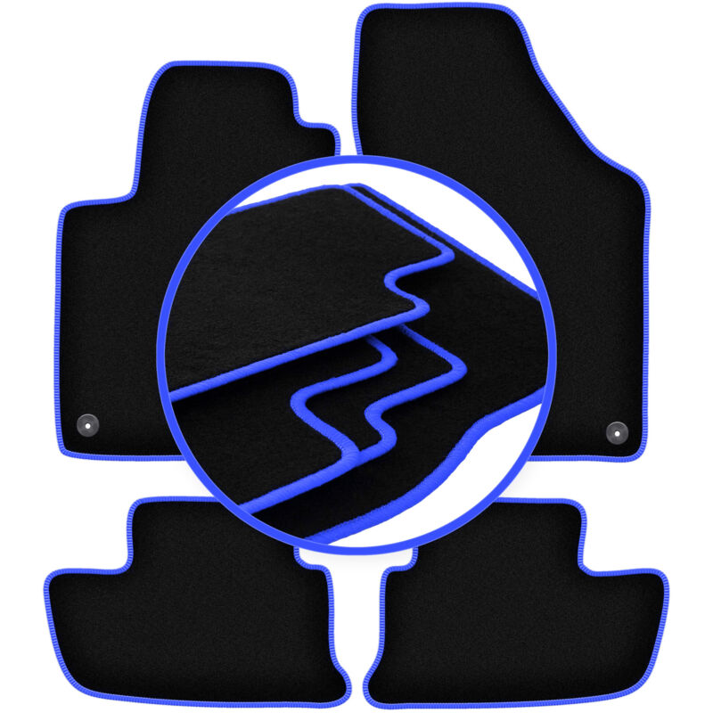 Tapis de voiture CARLUX-BLEU pour : Peugeot RCZ coupé (2010-2015)