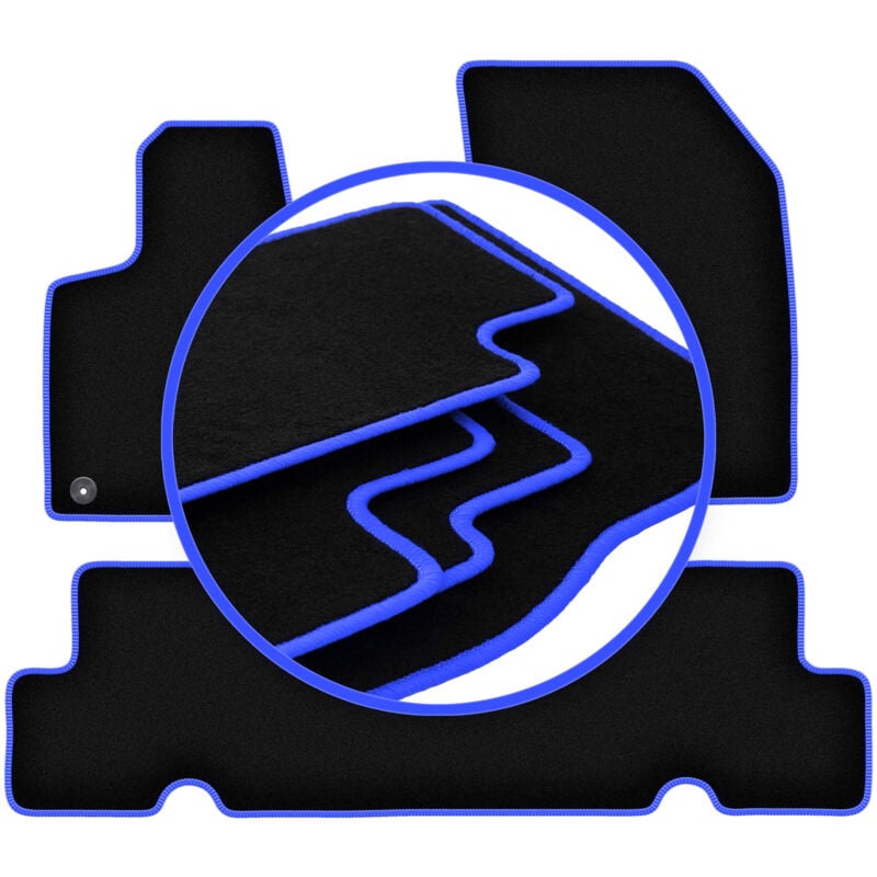Tapis de voiture CARLUX-BLUE pour Citroën C4 Picasso II monospace (2013-)