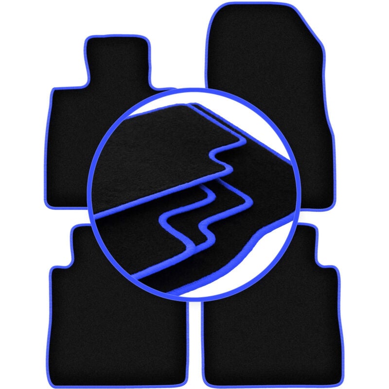 Tapis de voiture CARLUX-BLUE pour : Nissan Note II à hayon (2012-)