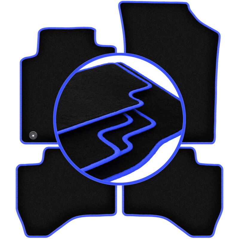 Tapis de voiture CARLUX-BLUE pour : Peugeot 107 berline (2005-2014)