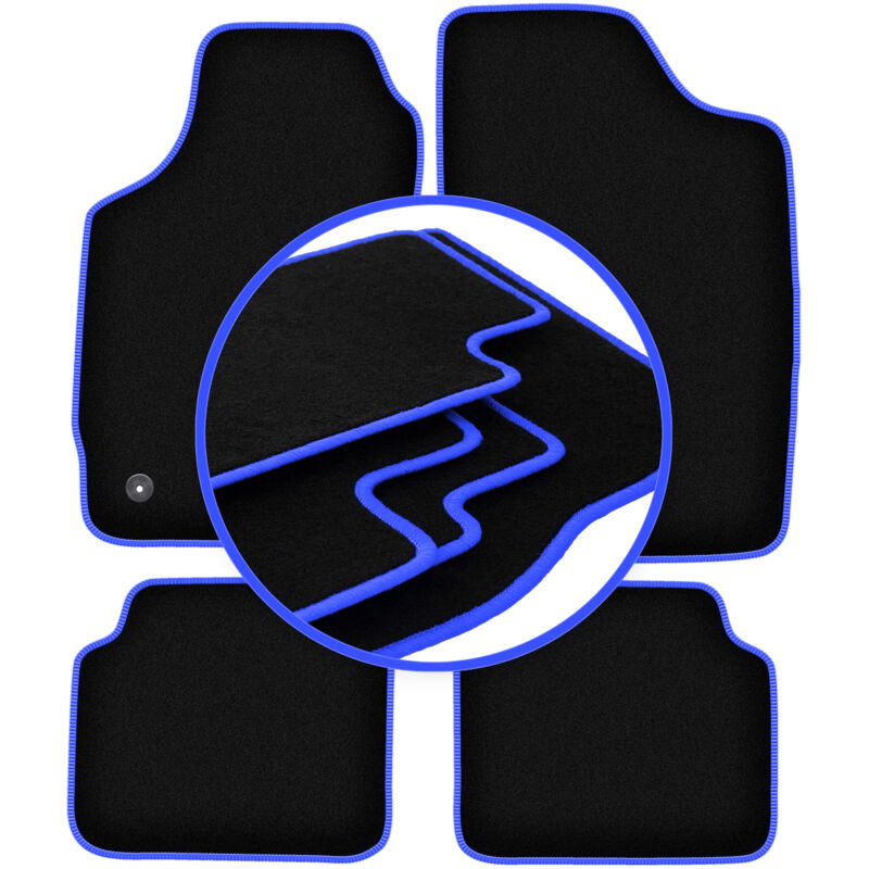 Tapis de voiture CARLUX-BLUE pour Peugeot 205 berline (1983-1998)