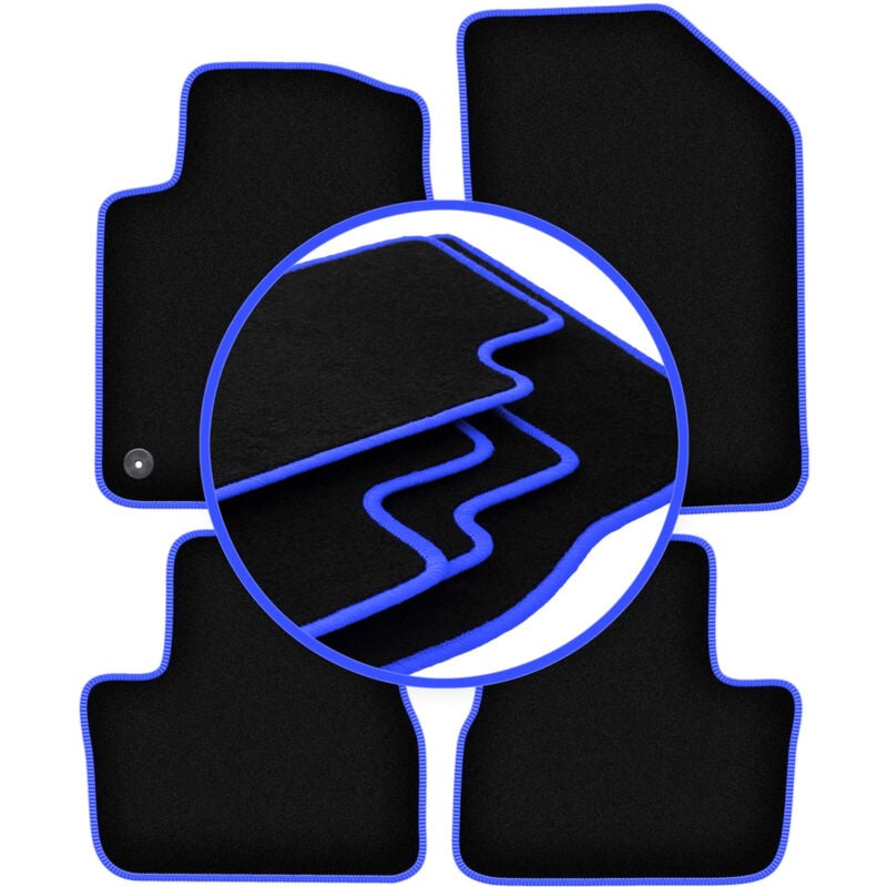 Tapis de voiture CARLUX-BLUE pour Peugeot 208 I berline (2012-2019)