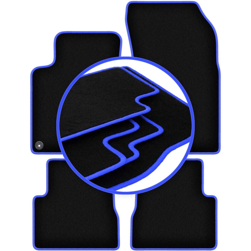 Tapis de voiture CARLUX-BLUE pour Peugeot 208 II berline (2019-)
