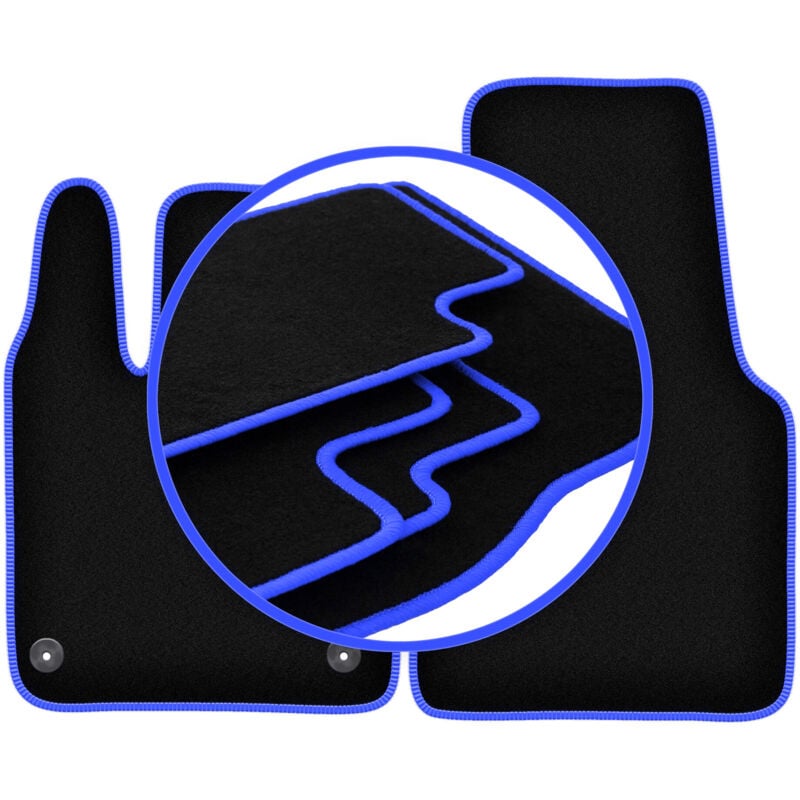 Tapis de voiture CARLUX-BLUE pour : Smart Fortwo III berline (2014-2020)