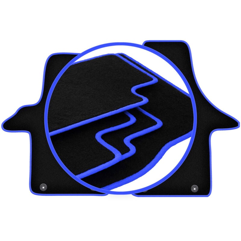 Tapis de voiture CARLUX-BLUE pour Volkswagen Transporter T6 fourgon (2015-)