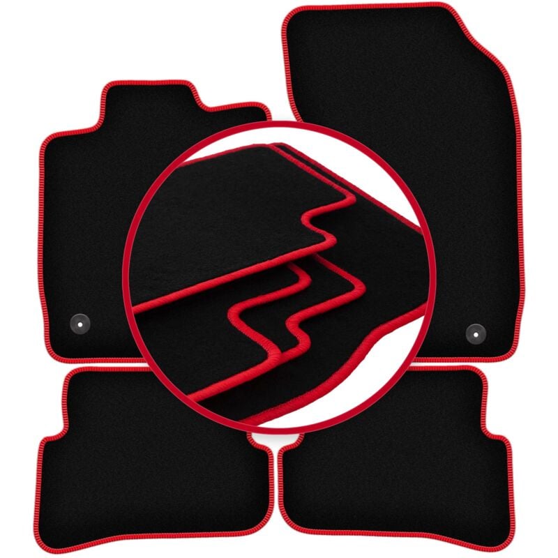 Tapis de voiture CARLUX-RED pour Audi A1 8X berline (2010-)