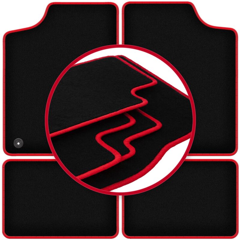 Tapis de voiture CARLUX-RED pour Citroën AX berline (1986-1998)