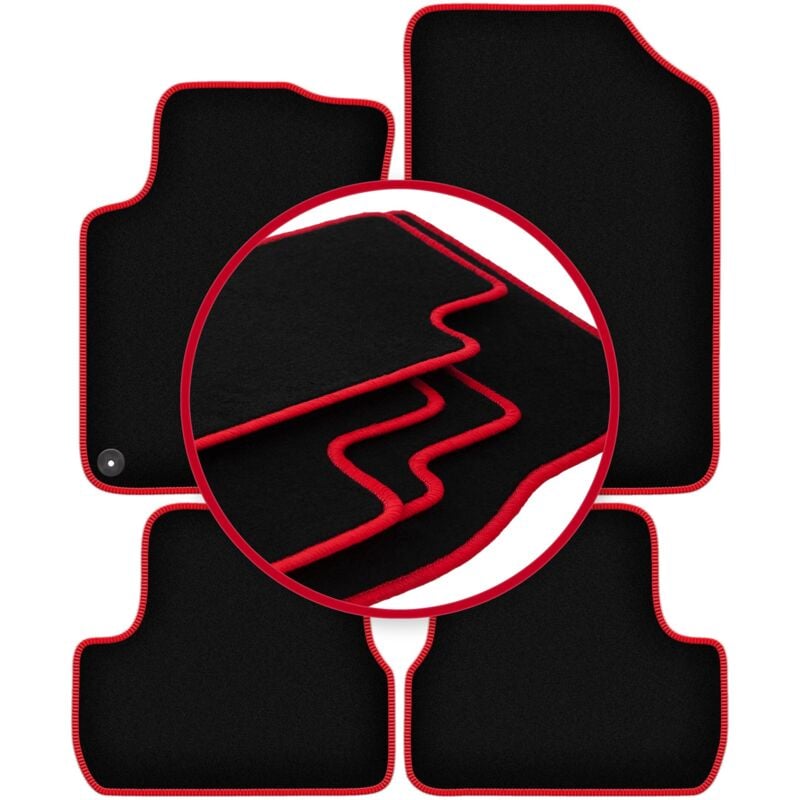 Tapis de voiture CARLUX-RED pour Citroën DS3 cabriolet (2015-)