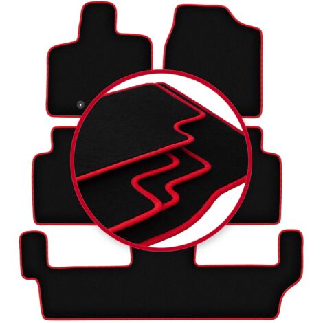 Tapis de voiture CARLUX-RED pour Dodge Caravan IV 7 places (2008-2016)