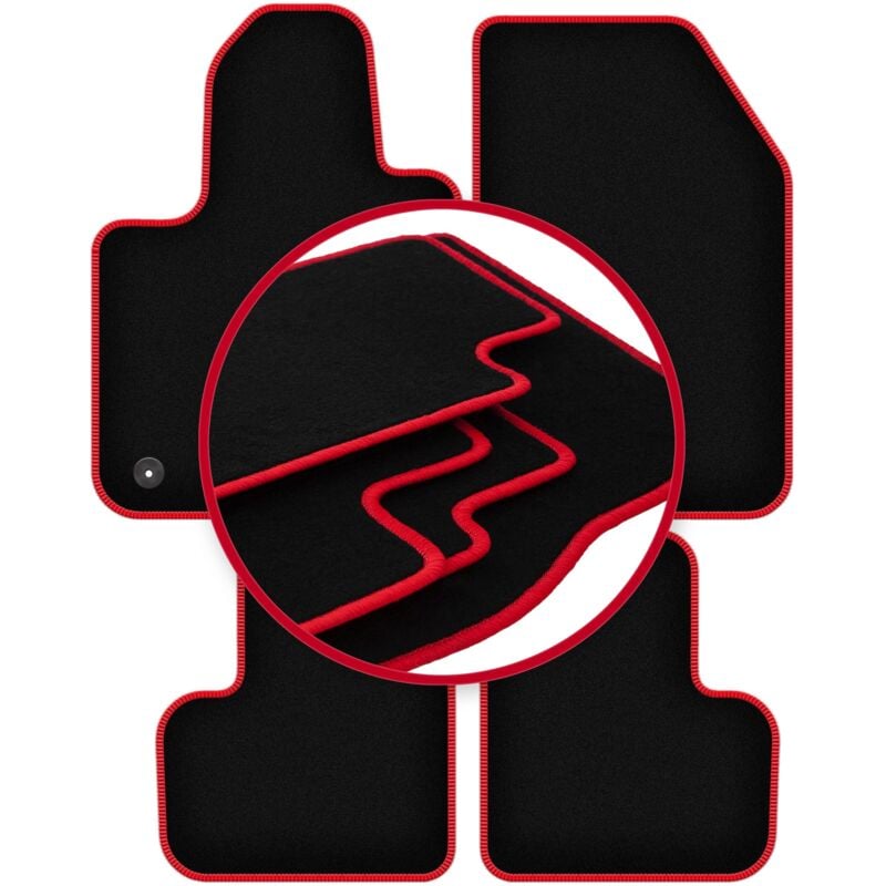 Tapis de voiture CARLUX-RED pour : Fiat 500X FL crossover (2018-)